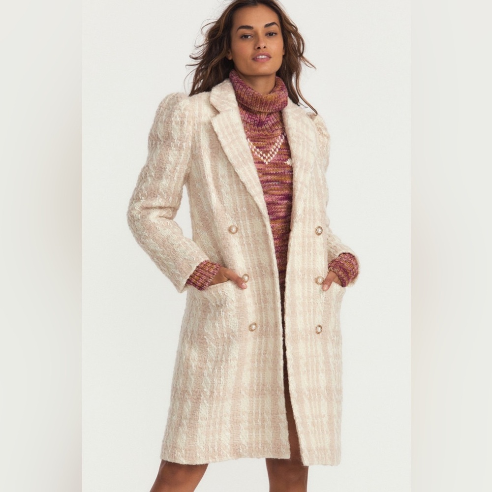 LoveShackFancy Asryn Coat Winter White